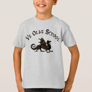 Old School - Mediaeval Dragon King Arthur Knights T-Shirt
