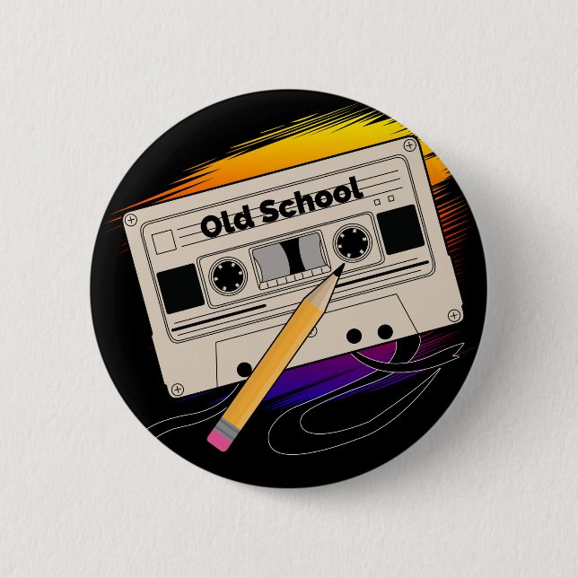Old School Memories 6 Cm Round Badge (Front)