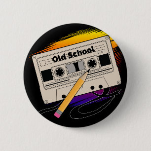 Old School Memories 6 Cm Round Badge