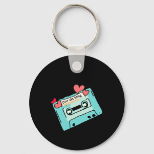 Old School Mixtape Sticker Key Ring