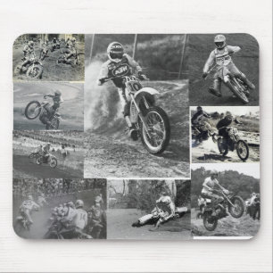 Old School Motocross Mouse Pad