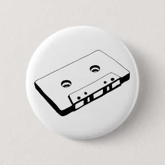 Old School Music Tape Button