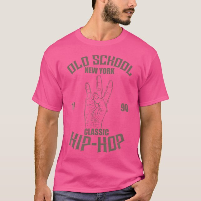 Old School New York 1990 Hip Hop Rap T-Shirt (Front)