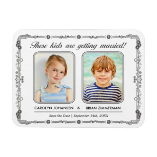 Old School Photo Save the Date Magnet
