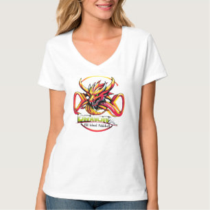 Old School Pickleball red Dragon X women T-Shirt
