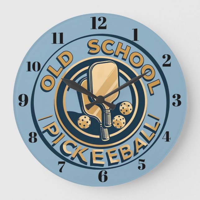 Old School Pickleball Wall clock (Front)