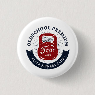 Old School Premium True 1953 Elite Fitness Club 3 Cm Round Badge