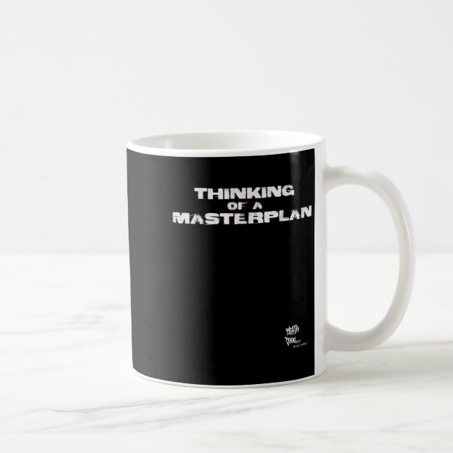 Old School Rap Hip Hop Merch Masterplan Quote 80s  Coffee Mug (Right)