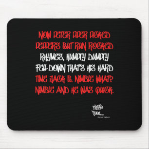 Old School Rap Hip Hop Peter Piper Quote 80s D M C Mouse Pad