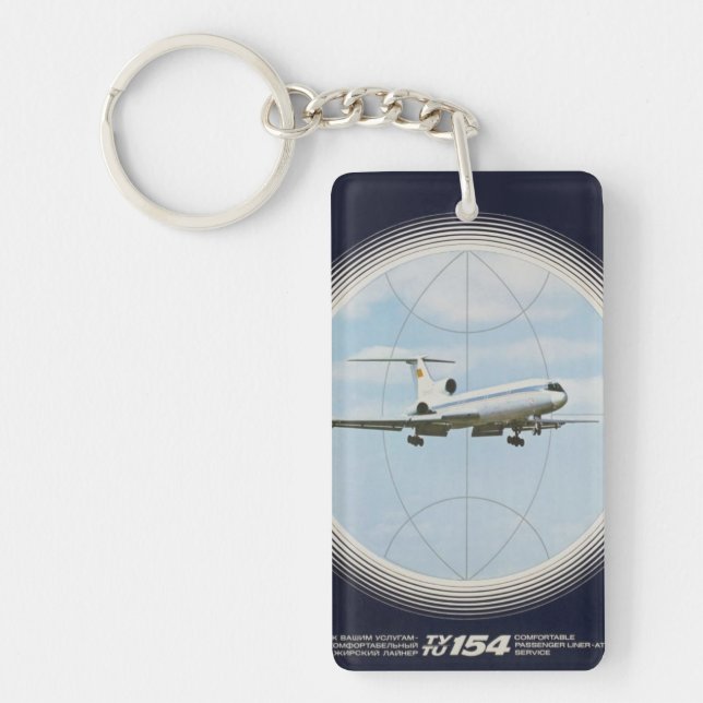 Old School Retro Airliner Keychain (Front)