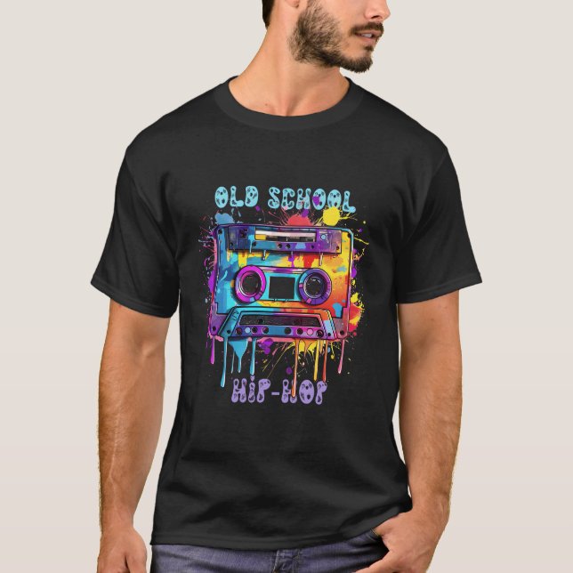 Old School Retro Melting Cassette T-Shirt (Front)