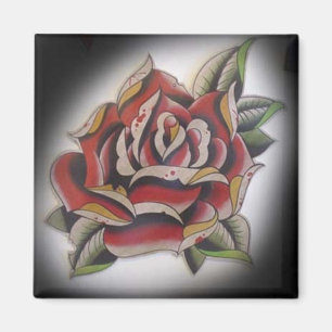 old school rose magnet