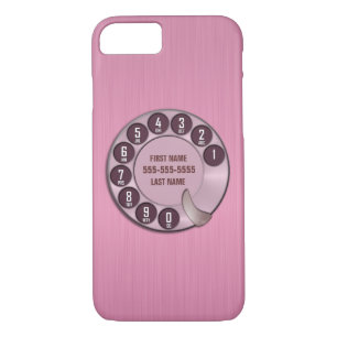 Old School Rotary Dial Phone Pink Case-Mate iPhone Case