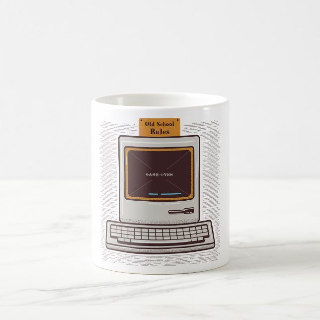 Old School Rules Retro Computer Game Over Coffee Mug (Creator Uploaded)
