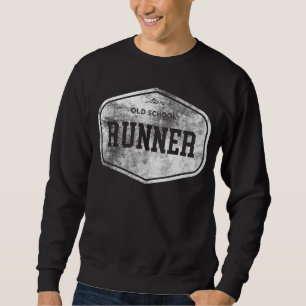Old School Runner Trails Country Running Marathon Sweatshirt