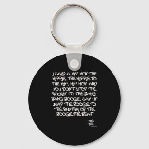 Old School Skool Rap Hip Hop Merch Lyric Quote 80s Key Ring