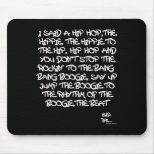Old School Skool Rap Hip Hop Merch Lyric Quote 80s Mouse Pad