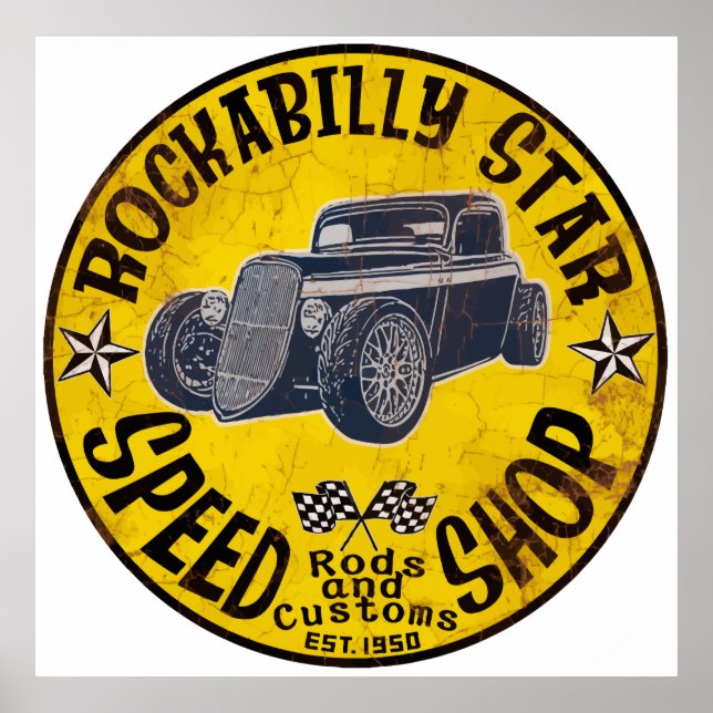 Old school speed shop poster (Front)
