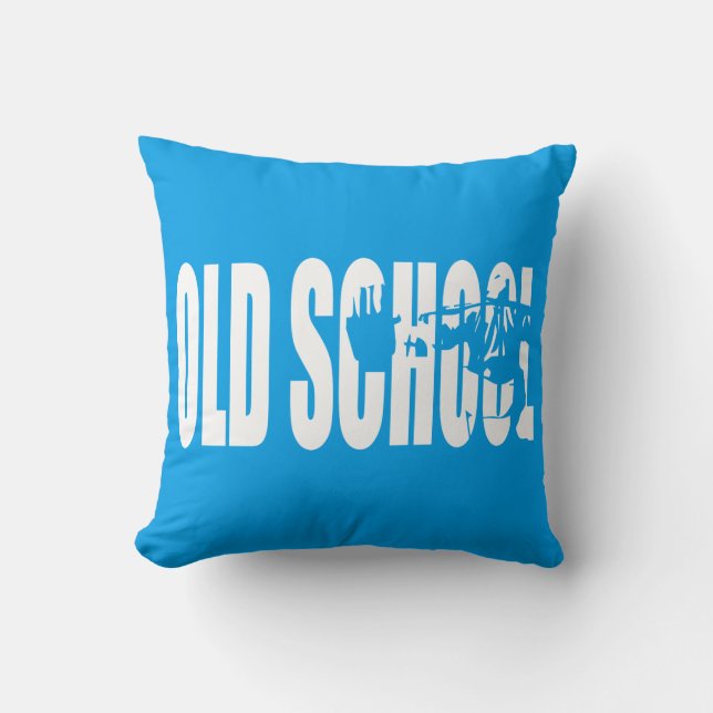 Old School Strength (Body building Motivation) Cushion (Front)
