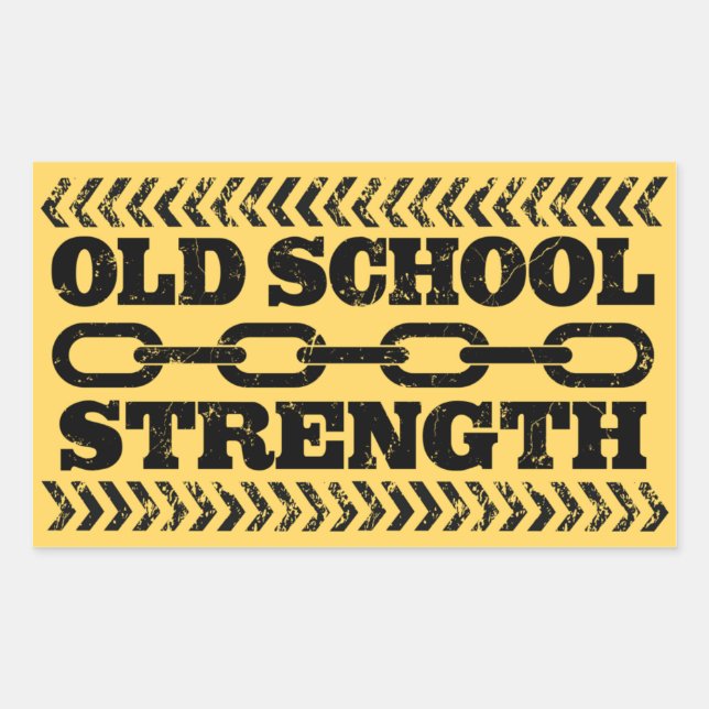 Old School Strength Rectangular Sticker (Front)
