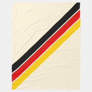 Old School Striped 70s 80s Retro Racing Stripes Fleece Blanket