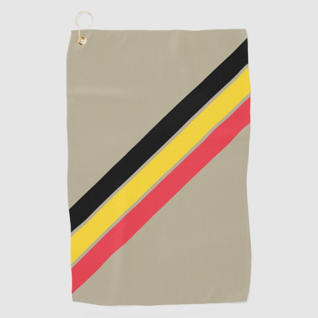 Old School Striped 70s 80s Retro Racing Stripes Golf Towel (Front)