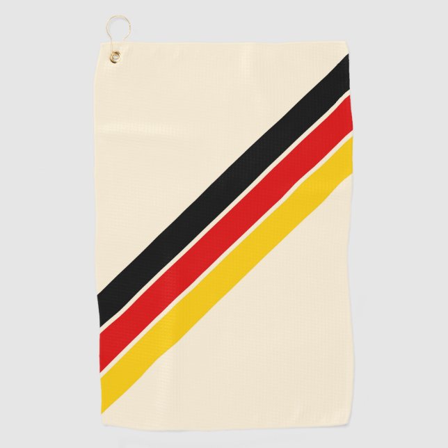 Old School Striped 70s 80s Retro Racing Stripes Golf Towel (Front)