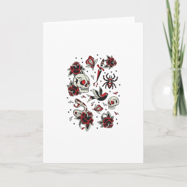 Old School Tattoo Card (Front)