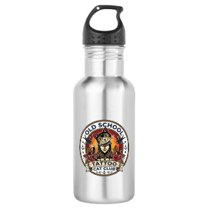 Old School Tattoo Cat Cute Kitty Design - Old Scho 532 Ml Water Bottle