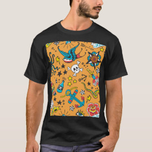 Old School Tattoo: Cute Seamless T-Shirt