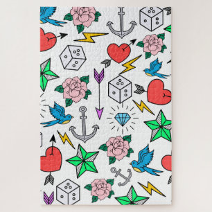 Old School Tattoo Jigsaw Puzzle