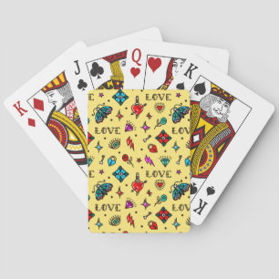 Old School Tattoo Love Pattern Playing Cards
