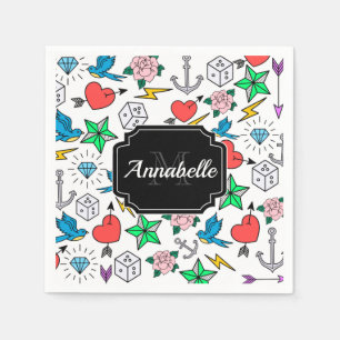 Old School Tattoo Napkin