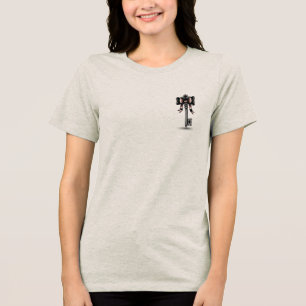 Old School Tattoo Skeleton Key with Bow Love Tri-Blend Shirt