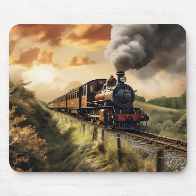 Old-School Train Mouse Pad (Front)