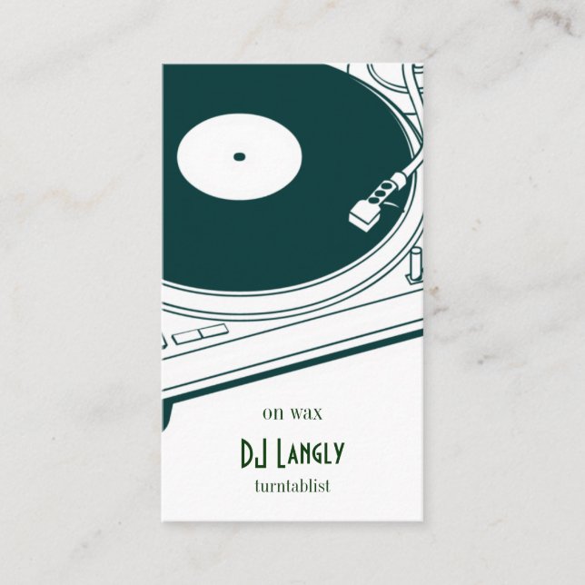 Old School Turntable Business Card (Front)
