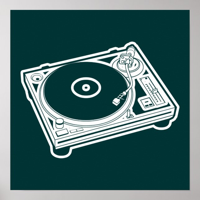 Old School Turntable Poster (Front)