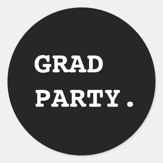 Old School Typewriter Graduation Sticker Label (Front)