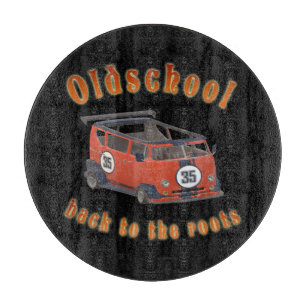 Old school, vintage car in Red and Grey Hoch-gesch Cutting Board