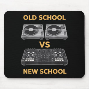 Old school vs new school dj turntable vs controlle mouse pad