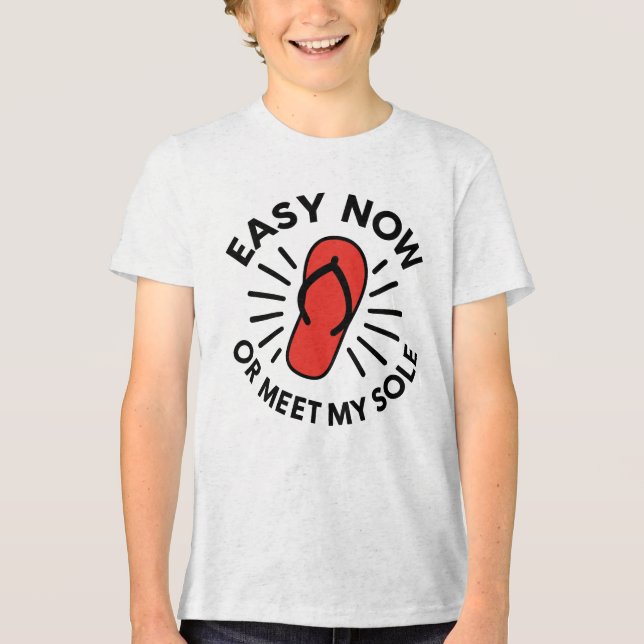 Old School Warning Humor Tri-Blend Shirt (Front)