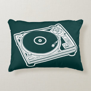 Old School Wax (Vinyl) Turntable Decorative Cushion