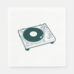 Old School Wax (Vinyl) Turntable Napkin