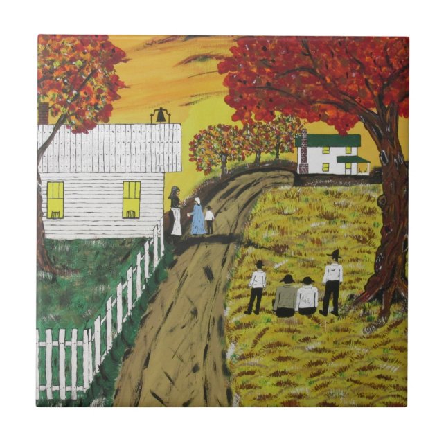 Old Schoolhouse Bell Tile (Front)