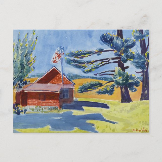 Old Schoolhouse, Ryders | George Luks Postcard (Front)
