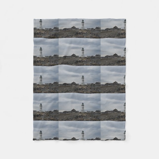 Old Scituate Lighthouse Fleece Blanket (Front)