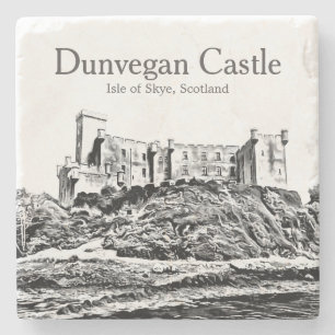 Old Scotland Dunvegan Castle Isle of Skye Stone Coaster