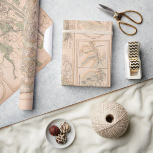 Old Scotland West Coast & Cities Map (1872)  Wrapping Paper