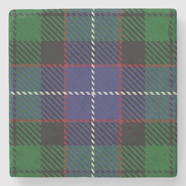 Old Scots Tavern Clan Galbraith Tartan Stone Coaster (Front)