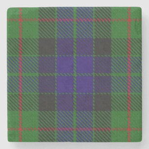 Old Scots Tavern Clan Gunn Tartan Stone Coaster